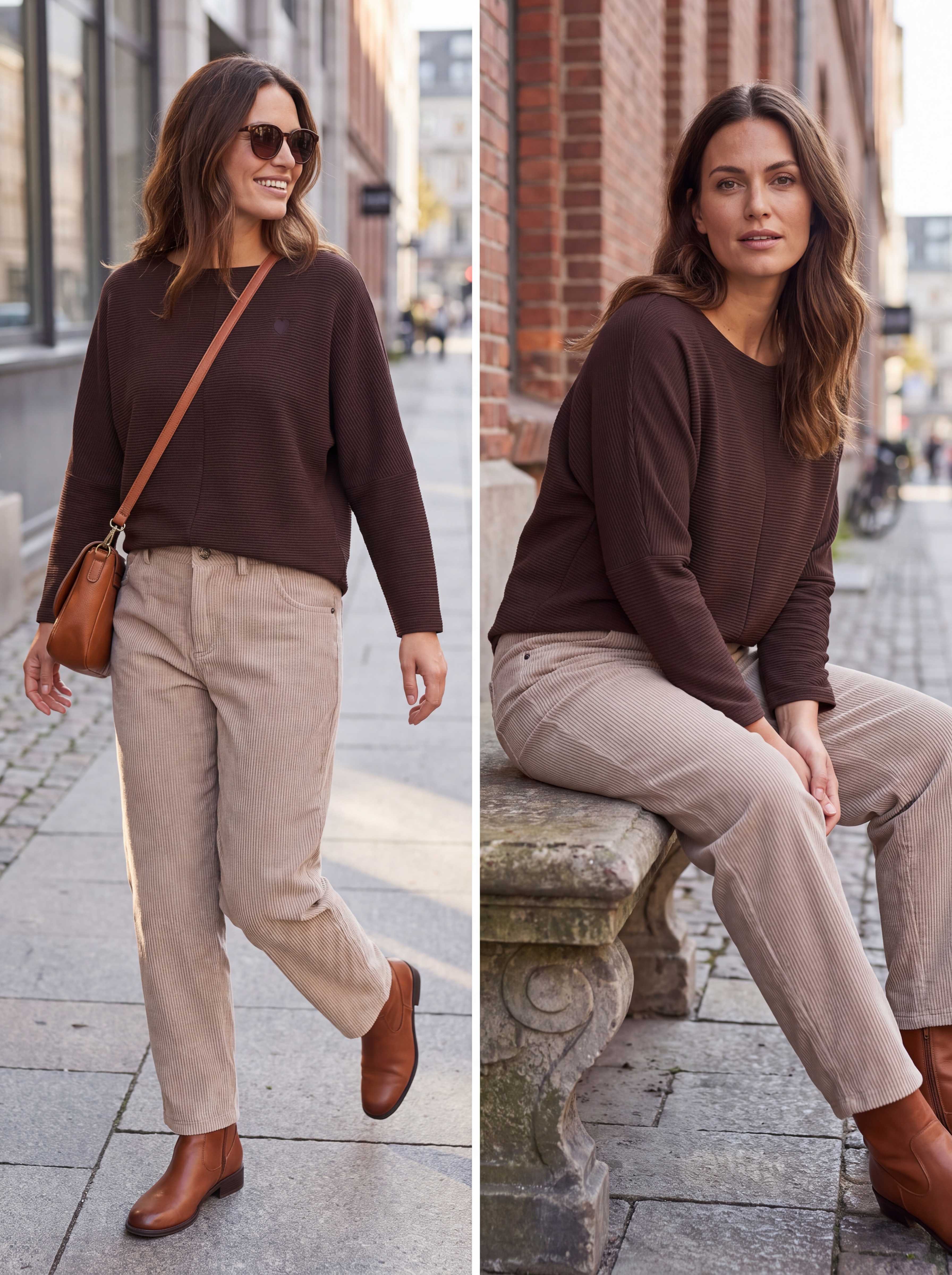 Dámske štruktúrované tričko BROADWAY NYC FASHION CHOCOLATE PLUM s.WEAR 11